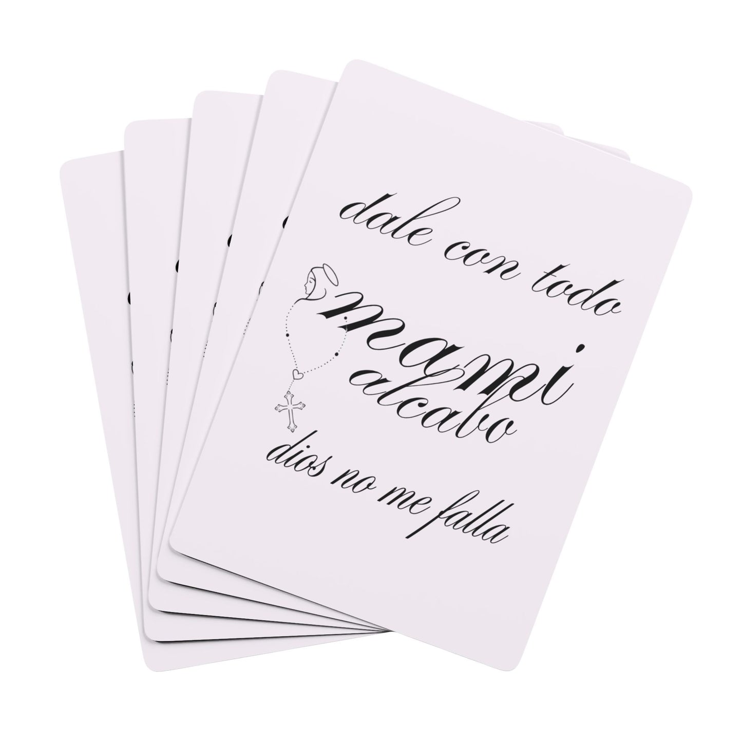 dios no me falla poker playing cards set - baby pink ♡