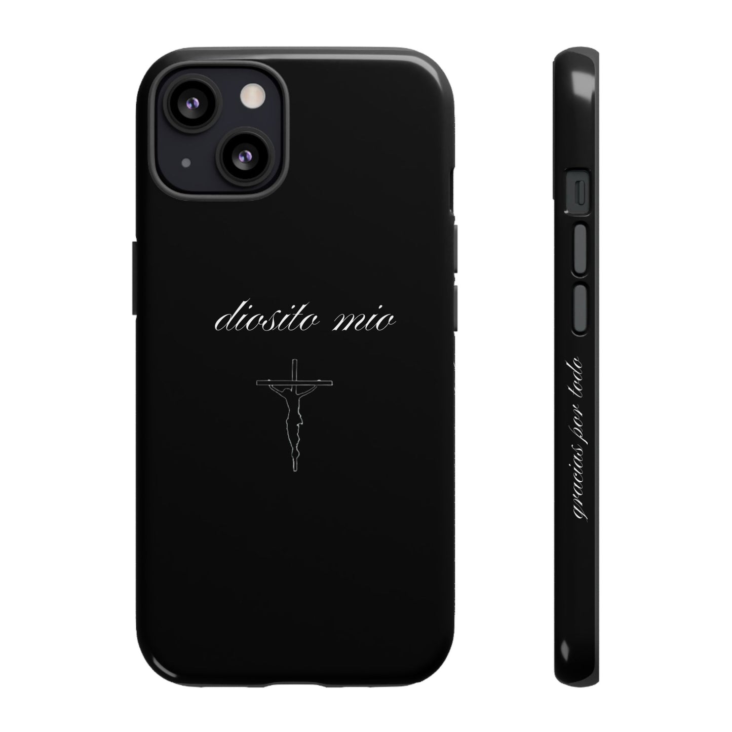 diosito mio gracias por todo iphone case - black ♡