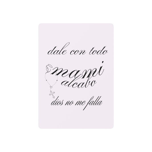 dios no me falla poker playing cards set - baby pink ♡