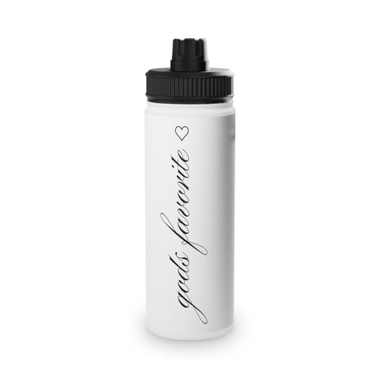 gods favorite stainless steel water bottle - white 18oz ♡