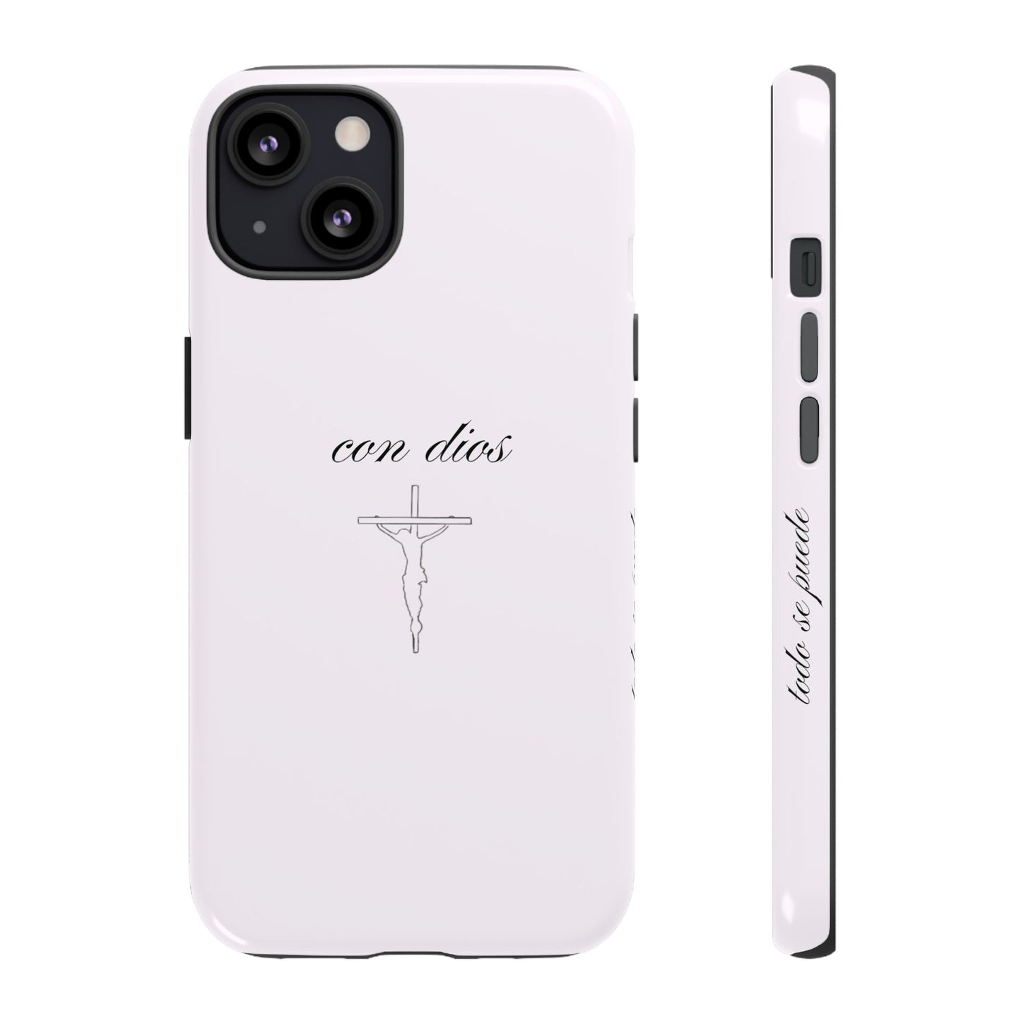 con dios todo se puede iphone case - baby pink ♡