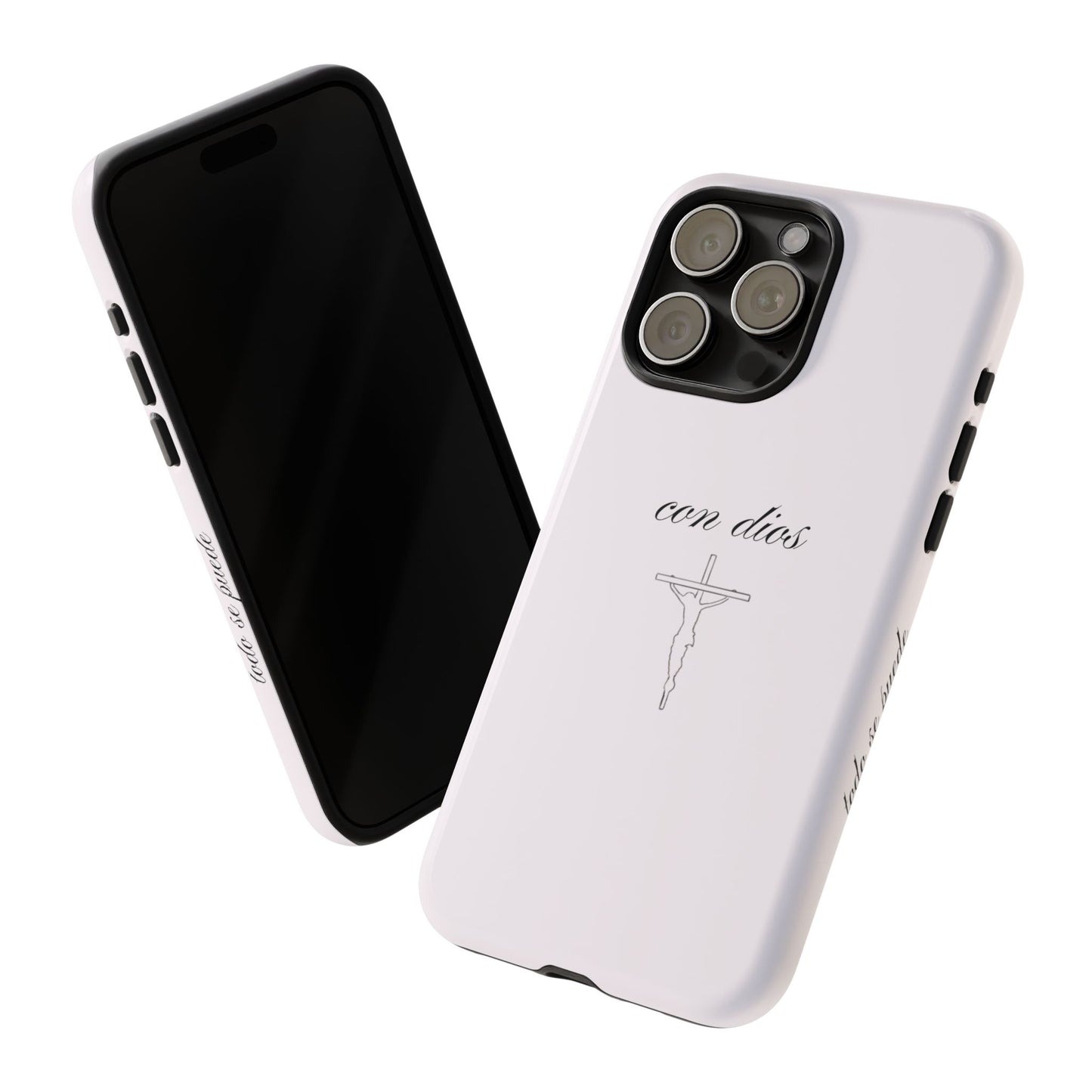 con dios todo se puede iphone case - baby pink ♡