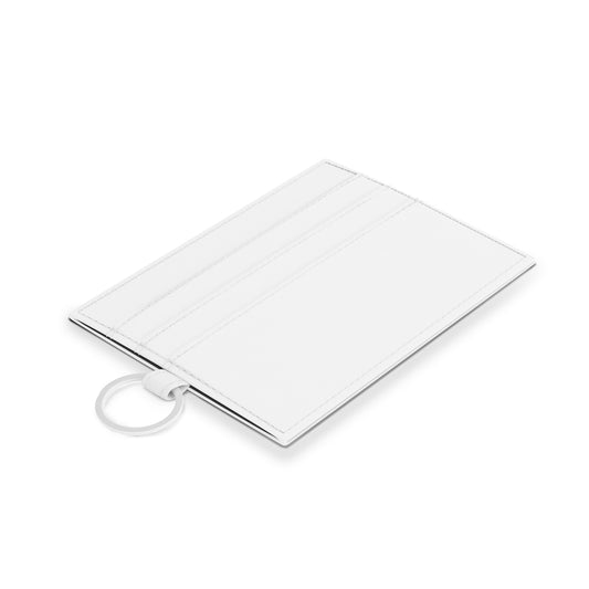 blessed by god leather card holder - white ♡